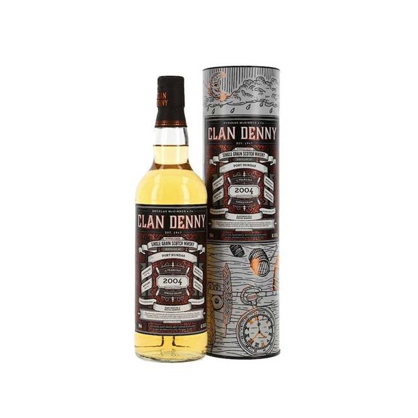 Clan Denny - Port Dundas 2004 15 Years old Single Grain , 48%